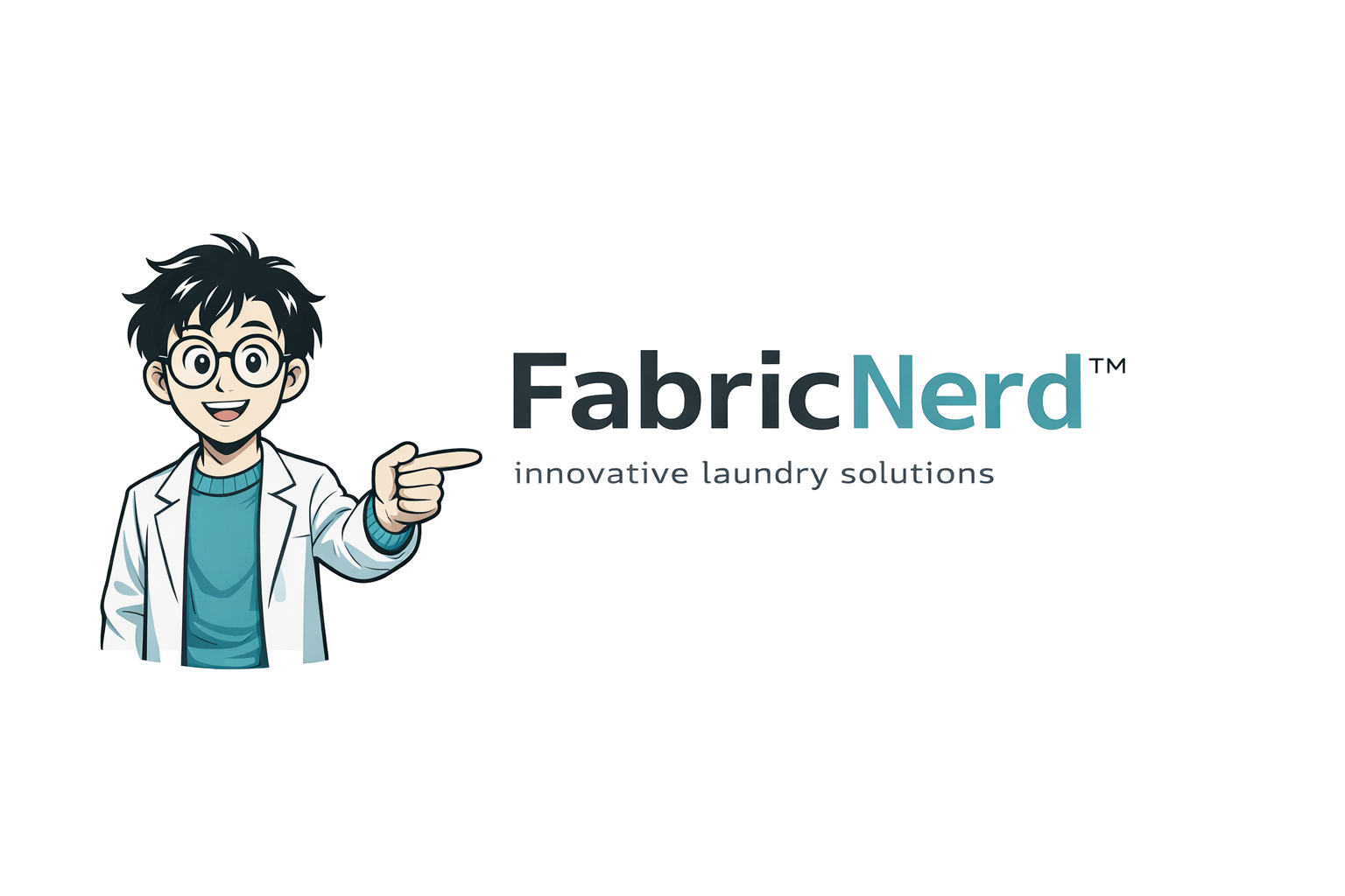 FabricNerd™ hero banner – the Fabric Nerd professor pointing toward the FabricNerd logo
